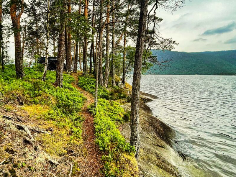 Allein direkt am See