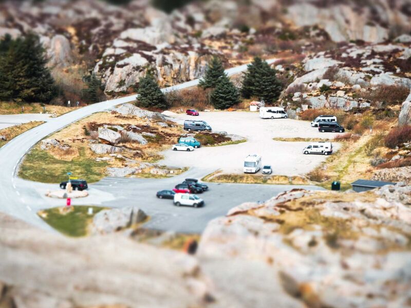 Unser Buddy am südlichsten Punkt des Festlands von Norwegen