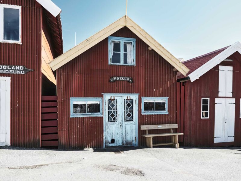 Historische Fischerhäuschen in Grundsund